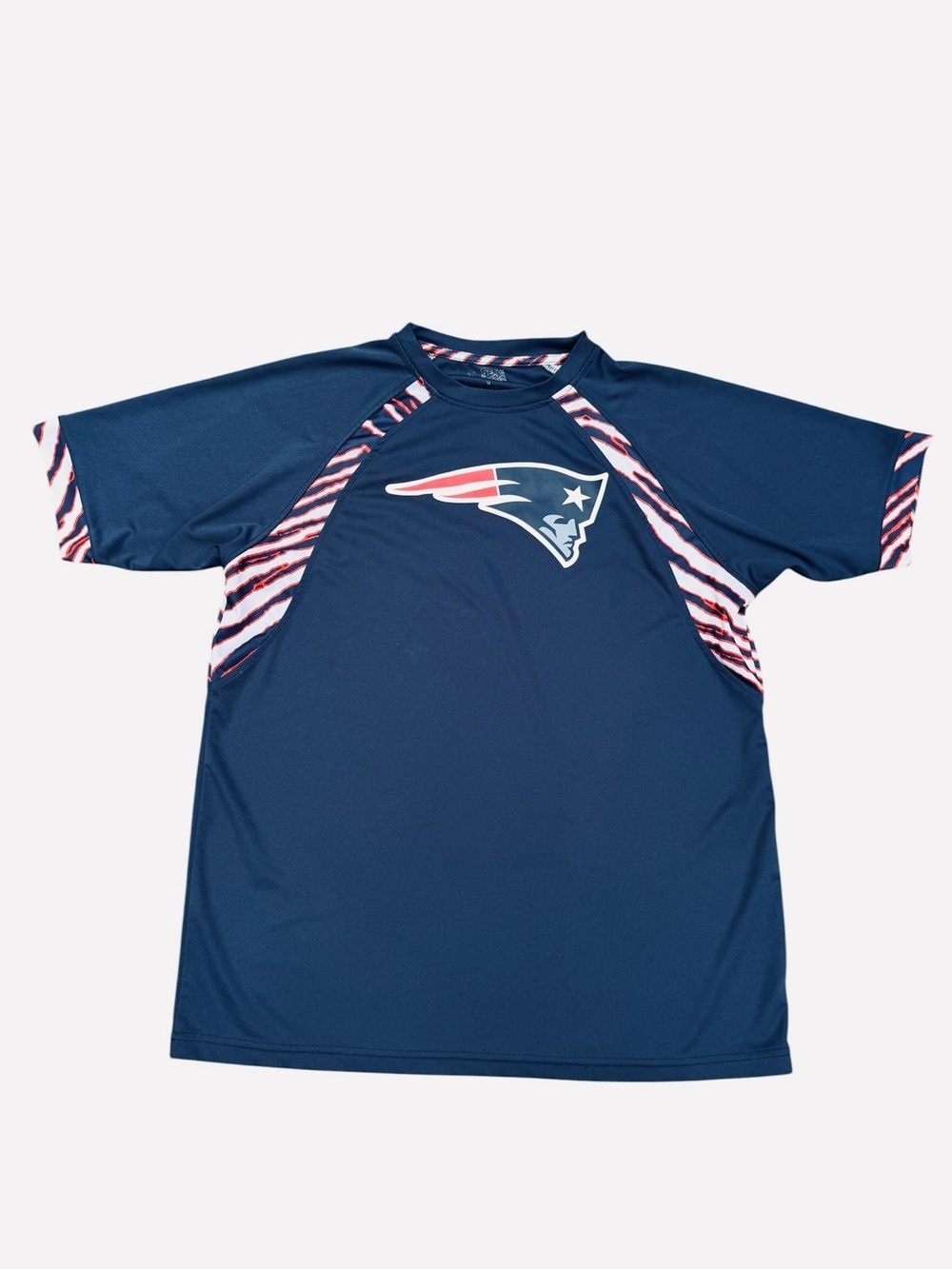 NFL New England Patriots Men’s Medium Navy Short Sleeve Shirt Polyester